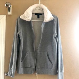 Forever 21 Faux Fur Collar Jacket